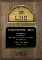 Valedictorian Plaque