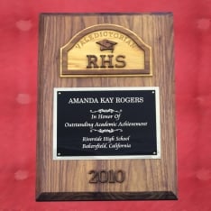 Valedictorian Plaque